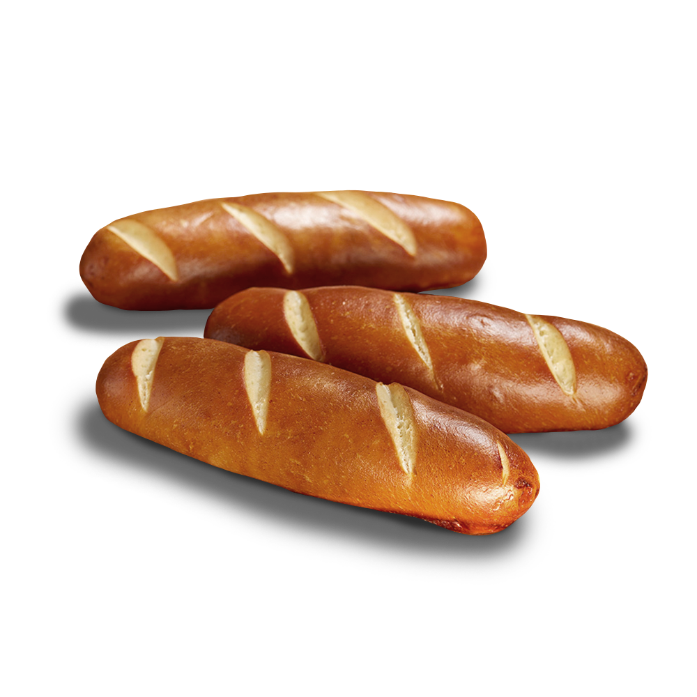 Drei glutenfreie Poensgen frische Laugenstangen